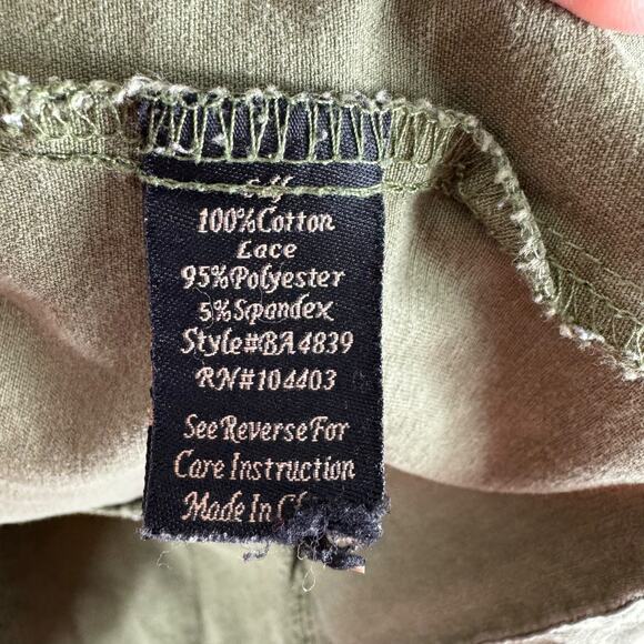 Blue Pepper Green Full Zip Lace Detail Cotton Denim Utility Jacket Size M - Picture 11 of 12